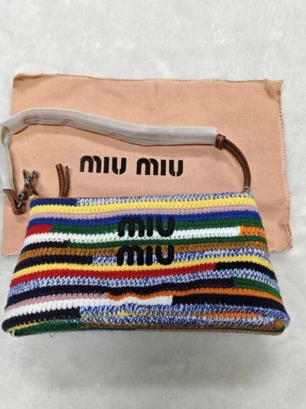 Miu Miu Rainbow Woven Bag